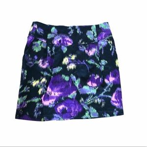 Flower Mini Skirt zipper back colourful Small
